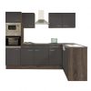 Yorki 280 sarok konyhabútor yorki tölgy korpusz, selyemfényű antracit fronttal