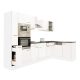 Yorki 310 sarok konyhabútor fehér korpusz,selyemfényű fehér fronttal