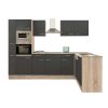 Yorki 310 sarok konyhabútor sonoma tölgy korpusz,selyemfényű antracit fronttal