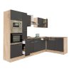 Yorki 310 sarok konyhabútor sonoma tölgy korpusz,selyemfényű antracit fronttal