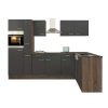 Yorki 310 sarok konyhabútor yorki tölgy korpusz,selyemfényű antracit fronttal