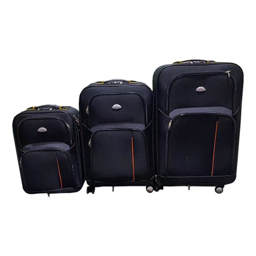 TraveLux Light gurulós bőrönd szett fekete