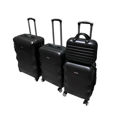 TraveLux Max gurulós bőrönd szett fekete