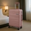TraveLux Voyager IV gurulós bőrönd szett mályvarózsaszín