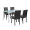 Mira 4+1 étkező garnitúra fehér-fekete