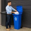 Hulladéktároló 120 l kék, gumikerekekkel