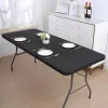 Catering asztal 180 cm, bőrönddé összecsukható, fekete