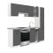 Praktik 210 konyhabútor fehér korpusz, antracit front