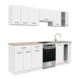 Praktik 240 konyhabútor fehér korpusz, fehér front