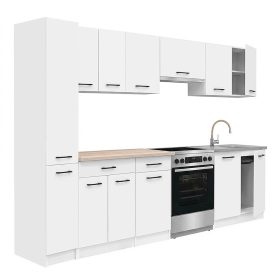 Praktik 270 konyhabútor fehér korpusz, fehér front