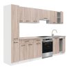 Praktik 270 konyhabútor fehér korpusz, sonoma tölgy front