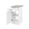 Praktik 40 alsó szekrény 1 ajtós 1 fiókos, fehér-fehér