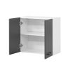 Praktik 60 felső szekrény 2 ajtós, fehér-antracit