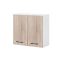 Praktik 60 felső szekrény 2 ajtós, fehér-sonoma tölgy