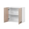 Praktik 60 felső szekrény 2 ajtós, fehér-sonoma tölgy