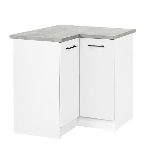 Praktik 90 alsó sarok szekrény 2 ajtós, fehér-fehér