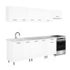 Primo 280 konyhabútor fehér, chromix munkalappal