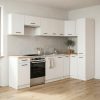 Praktik 300 sarok konyhabútor fehér korpusz, fehér front