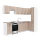 Praktik 300 sarok konyhabútor fehér korpusz, sonoma tölgy front