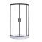 Spirit Clear 80x80x194 cm íves zuhanykabin zuhanytálcával fekete