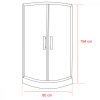 Spirit Clear 80x80x194 cm íves zuhanykabin zuhanytálcával