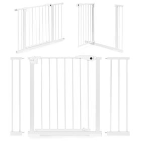   Biztonsági korlát 74-105 cm lépcsőkhöz és ajtókhoz acél fehér