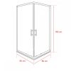 Spirit Matt 80x80x194 cm-es szögletes zuhanykabin, erősített akril zuhanytálcával