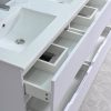Trent 120 alsó fürdőszobabútor kerámia mosdóval 4 fiókos, fehér
