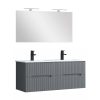 Trent Fürdőszobabútor 120 cm kerámia mosdóval tükörrel 60x120 cm antracit szürke