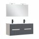 Trent Fürdőszobabútor 120 cm kerámia mosdóval tükörrel 60x120 cm fehér-antracit szürke