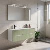 Trent Fürdőszobabútor 120 cm kerámia mosdóval tükörrel 60x120 cm fehér-pisztáciazöld