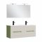 Trent Fürdőszobabútor 120 cm kerámia mosdóval tükörrel 60x120 cm pisztáciazöld-fehér