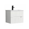 Trent 60 alsó fürdőszobabútor kerámia mosdóval 2 fiókos, fehér