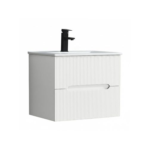 Trent 60 alsó fürdőszobabútor kerámia mosdóval 2 fiókos, fehér