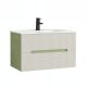 Trent 80 alsó fürdőszobabútor kerámia mosdóval (2 fiókos) pisztáciazöld-fehér