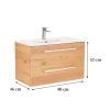 Vario Clam 80 alsó szekrény mosdóval tölgy-tölgy
