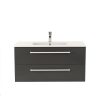 Vario Clam 100 alsó szekrény mosdóval tölgy-antracit