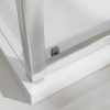 Apollo szögletes tolóajtós zuhanykabin Easy clean bevonattal zuhanytálca nélkül