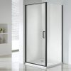 Quadrum Black 1 nyílóajtós szögletes zuhanykabin Easy clean bevonattal zuhanytálca nélkül