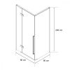 Sorrento Plus 90x90 szögletes zuhanykabin balos Easy clean bevonattal