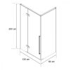 Sorrento Plus 90x120 szögletes zuhanykabin balos Easy clean bevonattal