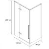 Sorrento Plus 90x140 szögletes zuhanykabin balos Easy clean bevonattal
