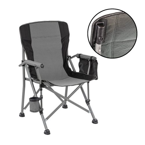 Leziter Comfort Plus karfás horgász szék pohártartóval szürke