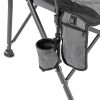 Leziter Premium fűthető karfás horgász szék pohártartóval szürke