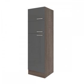 Yorki 60-as felülfagyasztós hűtős kamra szekrény yorki tölgy korpusz selyemfényű antracit fronttal