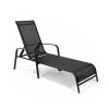 Denver fémvázas kerti napozóágy fekete