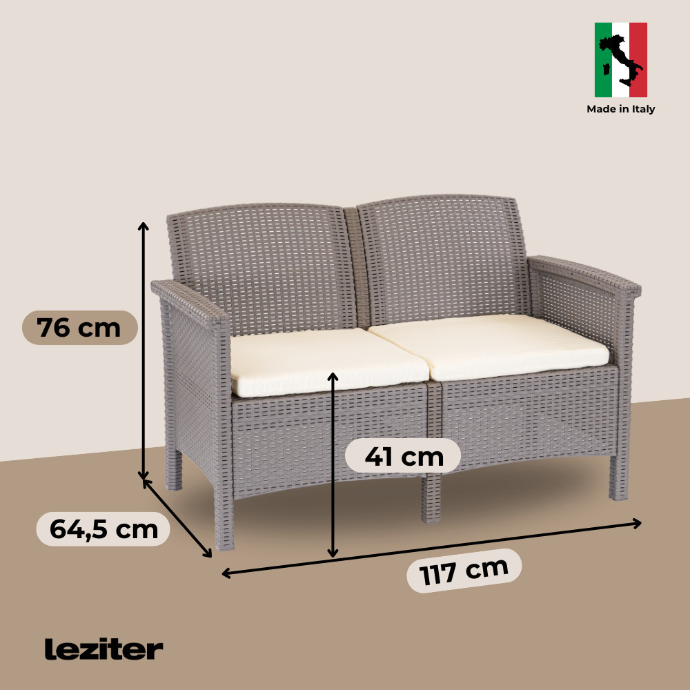 Leziter Set de mobilier de grădină Venus Big cu 6 locuri, culoare cappuccino [2]